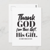 2コリント9:15聖書の聖句デザインII ポストカード (正面/裏面)