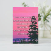 2コリント9:7 KJVバイブル聖句フラットグリーティング カード (スタンド正面)