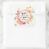 2コリント9:8神は恵みを得ることができる スクエアシール (バッグ)