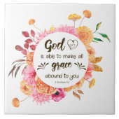 2コリント9:8神は恵みを得ることができる タイル (正面)