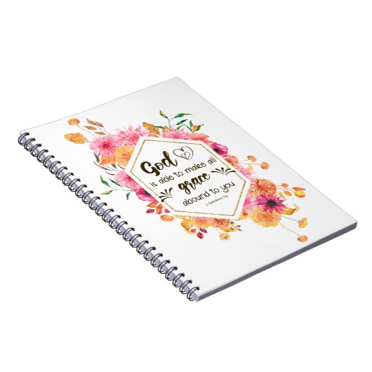 2コリント9:8神は恵みを得ることができる ノートブック (右側)