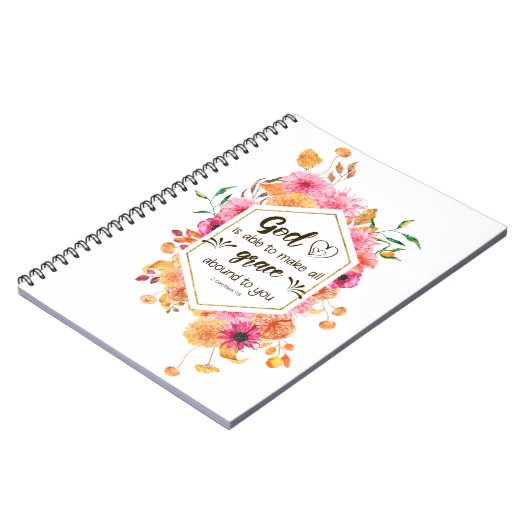 2コリント9:8神は恵みを得ることができる ノートブック (左側)