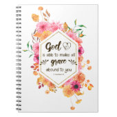 2コリント9:8神は恵みを得ることができる ノートブック (正面)