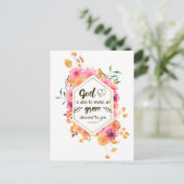 2コリント9:8神は恵みを得ることができる ポストカード (スタンド正面)