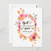 2コリント9:8神は恵みを得ることができる ポストカード (正面/裏面)