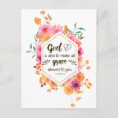 2コリント9:8神は恵みを得ることができる ポストカード (正面)