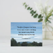 2コル。5:17それゆえもし誰もがキリストの中に….. ポストカード (スタンド正面)