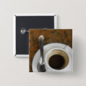 2コーヒーのクローズアップ 缶バッジ (正面&裏面)