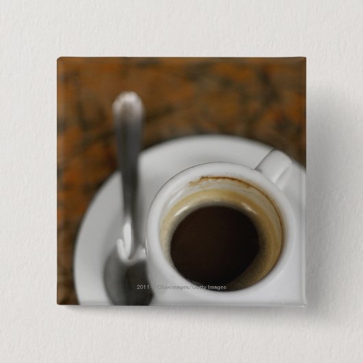 2コーヒーのクローズアップ 缶バッジ (正面)