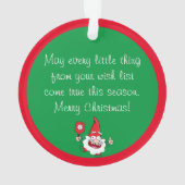 🎅🤶2サイドのカスタマイズ可能なクリスマスピックボール オーナメント (裏面)