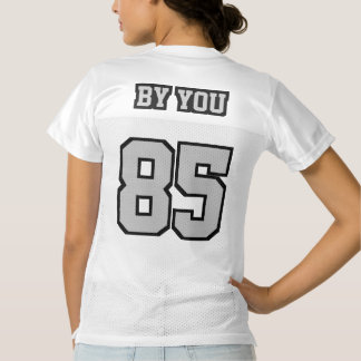 2サイドシルバーグレイ白黒ウーメンズスポーツジャージー レディースフットボールジャージー