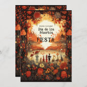 💀🎉 2サイドディーアデムエルトスパーティの招待状 招待状 (正面/裏面)