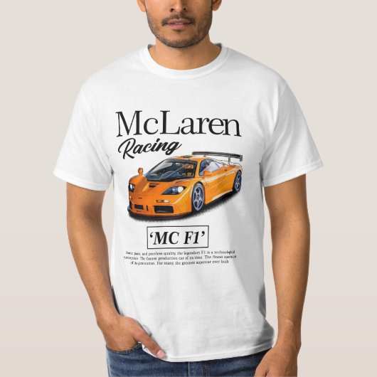 2サイドマクラーレンF1レースフード付きスウェットシャツ – 車Gのギフト Tシャツ (正面)