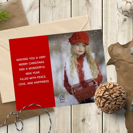 2サイド非常に陽気なクリスマスフォトホリデーカード シーズンカード