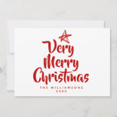 2サイド非常に陽気なクリスマスフォトホリデーカード シーズンカード (正面)