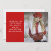 2サイド非常に陽気なクリスマスフォトホリデーカード シーズンカード (裏面)