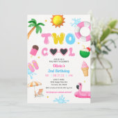 2サマークールプールパーティーガール2nd誕生日 招待状 (スタンド正面)