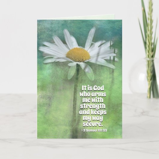 2サムエル22:33力をもって私を武装させるのは神である カード (正面)