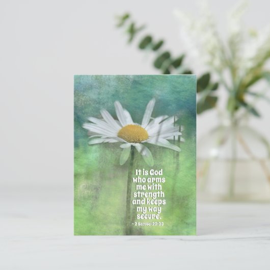 2サムエル22:33力をもって私を武装させるのは神である ポストカード (スタンド正面)