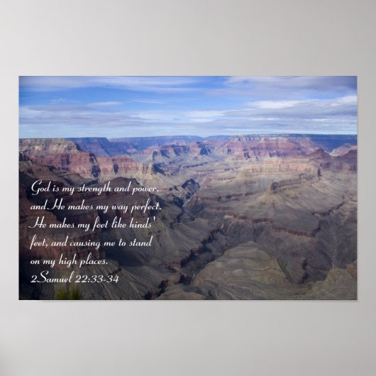 2サムエル22:33-34ポスター ポスター (正面)