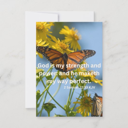 2サムエル22:33 KJV聖書聖なる書物、 経典Pic Greeting カード (正面)