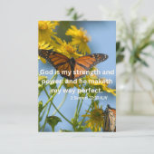 2サムエル22:33 KJV聖書聖なる書物、 経典Pic Greeting カード (スタンド正面)