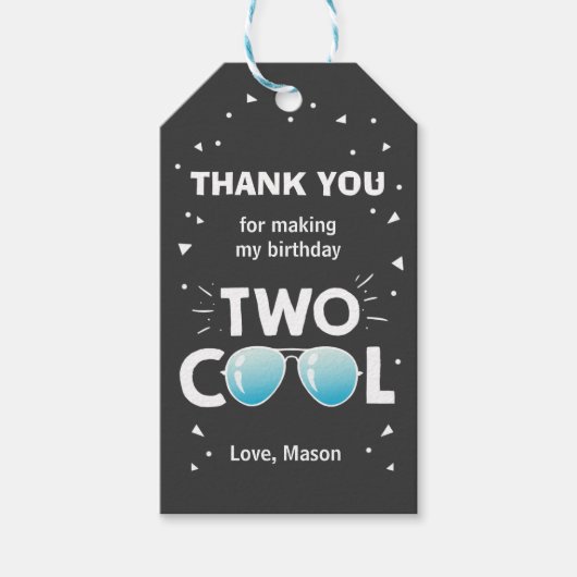 2サンガカッコいいラス誕生日サンキューメッセージカード ギフトタグ (正面)