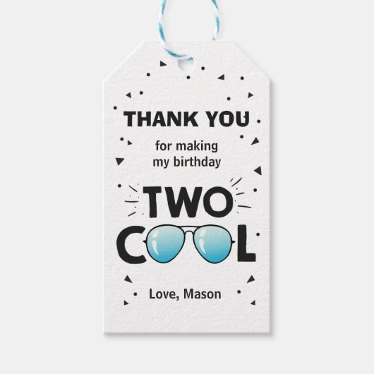 2サンガカッコいいラス誕生日サンキューメッセージカード ギフトタグ (正面)