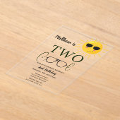 2サンガクールラス2ndバースデーシンプルタ アクリル招待状 (レイダウン)