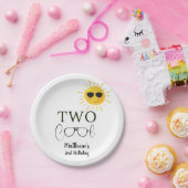 2サンガクールラス2ndバースデーシンプルタ ペーパープレート (パーティー)