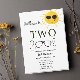 2サンガクールラス2ndバースデーシンプル招待状 招待状