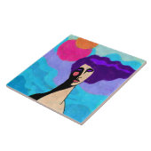 2サンズ抽象芸術絵を描デジタル・オブ・ア・ウーマン タイル (側面)