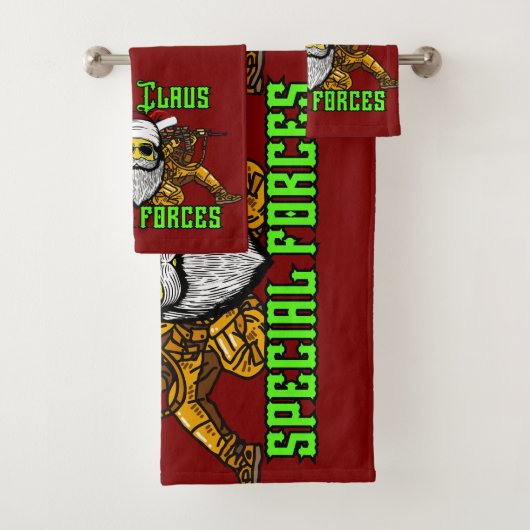 2サンタ、特殊部隊、軍隊 バスタオルセット (インサイチュ)