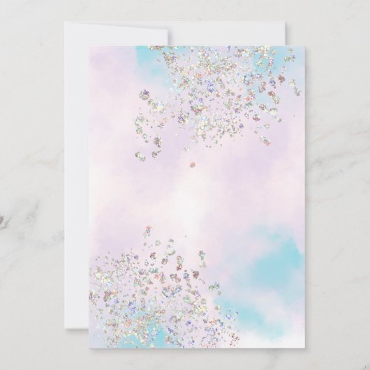 2ザシーウォーターカラーマーメイド誕生日招待状 案内状 (裏面)