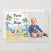 2ザシーサーフビーチ2nd誕生日パーティー写真 招待状 (正面)