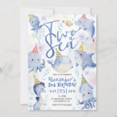 2ザシーパーティーアニマルズボーイ海招待状 招待状 (正面)