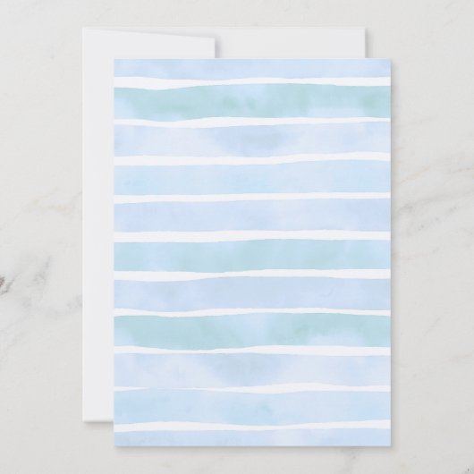 2ザシーボーイ海2ndバースデーブルーかわいい 招待状 (裏面)