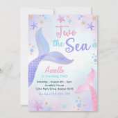 2ザシーマーメイドガール2nd誕生日パーティー 招待状 (正面)