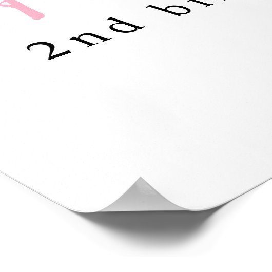 2ザシーマーメイド誕生日ウェルカムサイン ポスター (角)