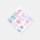 2ザシーマーメイド2nd誕生日かわいい海 スタンダードカクテルナプキン (角)