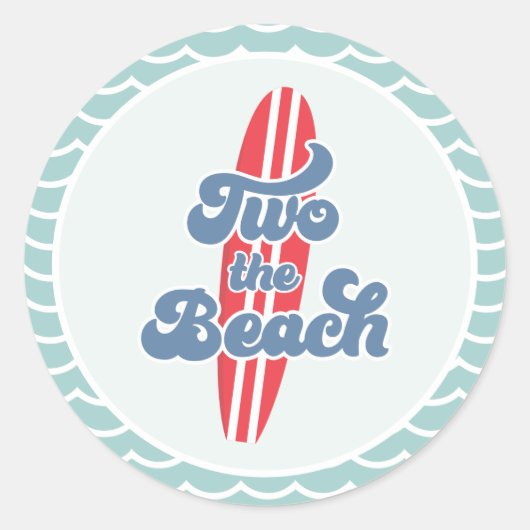 2ザビーチサーフビーチ2nd誕生日 ラウンドシール (正面)