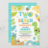 2ザビーチ夏2回目の誕生日ビーチパーティー 招待状 (正面/裏面)