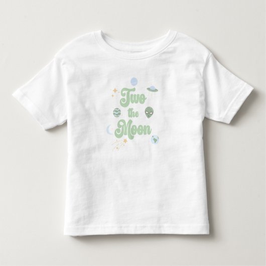 2ザムーングリーン宇宙2nd Birthday トドラーTシャツ (正面)