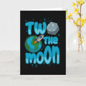 2ザムーンセカンドバースデートドラー宇宙誕生日 カード (黄色い花)