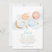 2ザムーンセカンドバースデー招待状ボーイ金ゴールド 招待状 (正面)