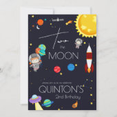 2ザムーン宇宙テーマ2nd誕生日パーティー 招待状 (正面)