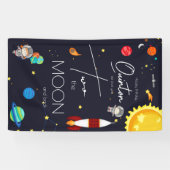 2ザムーン宇宙テーマ2nd誕生日パーティー 横断幕 (横)