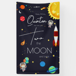 2ザムーン宇宙テーマ2nd誕生日パーティー 横断幕