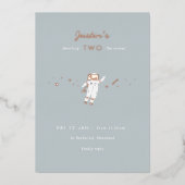 2ザムーン宇宙パーティーフォイル2nd誕生日招待状 箔招待状 (正面)