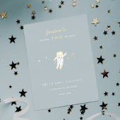 2ザムーン宇宙パーティーフォイル2nd誕生日招待状 箔招待状